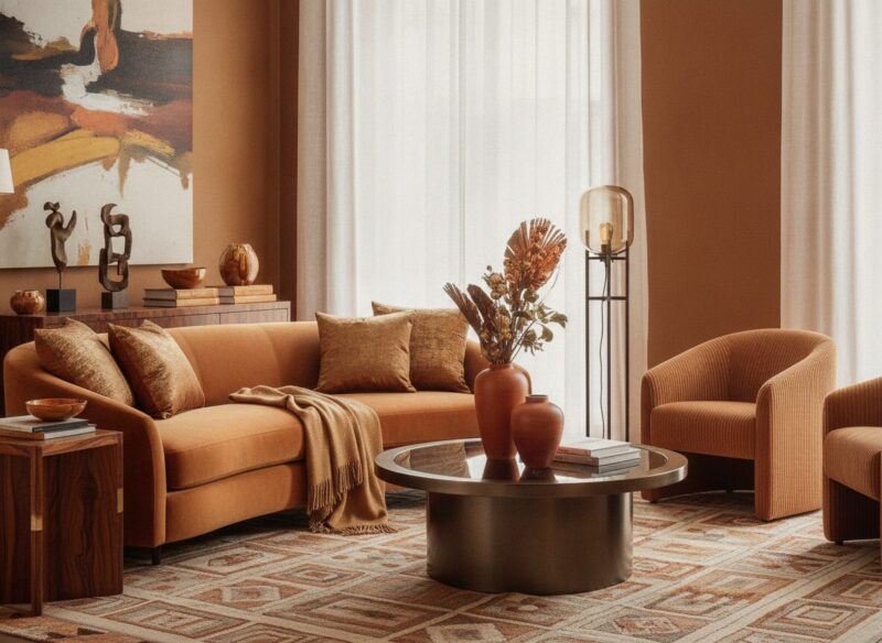 Caramel en brons verdringen bleke neutralen in mode en interieur