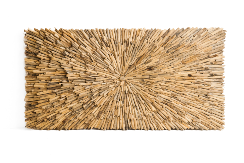Driftwood wanddecoratie / wandpaneel rechthoek van Loods 5