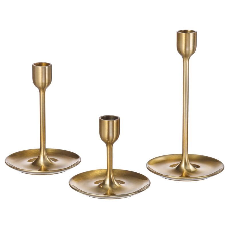 FULLTALIG Kandelaar, set van 3 - messingkleur van IKEA