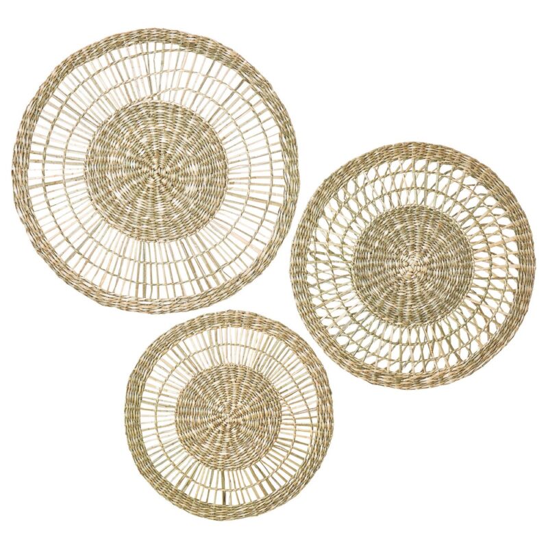 GILLSTAD Wanddecoratie, set van 3 - Zeegras handgemaakt van IKEA