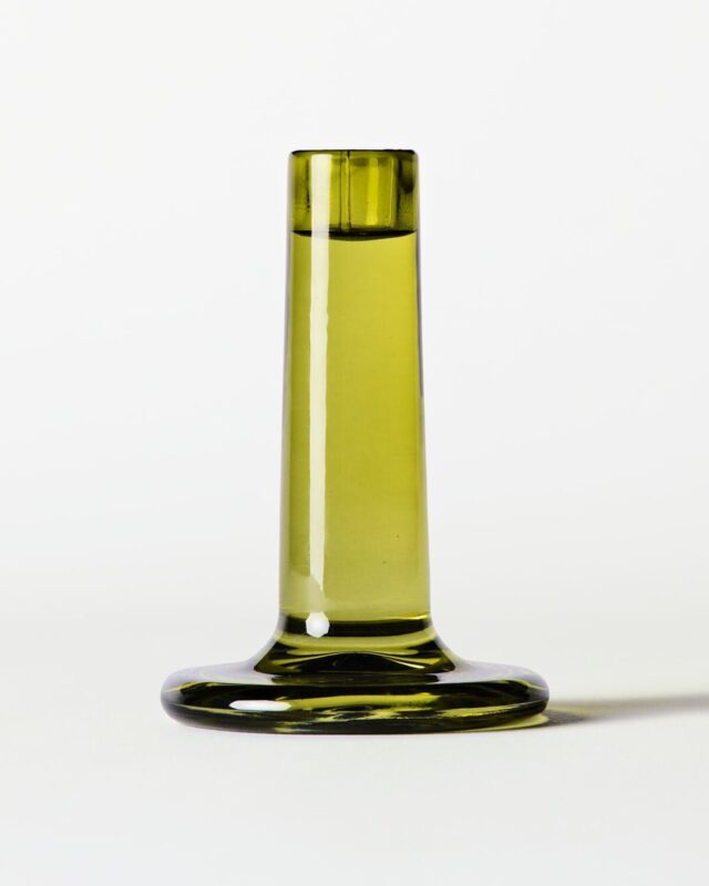 kandelaar ⌀5x12cm Bink glas groen van HEMA