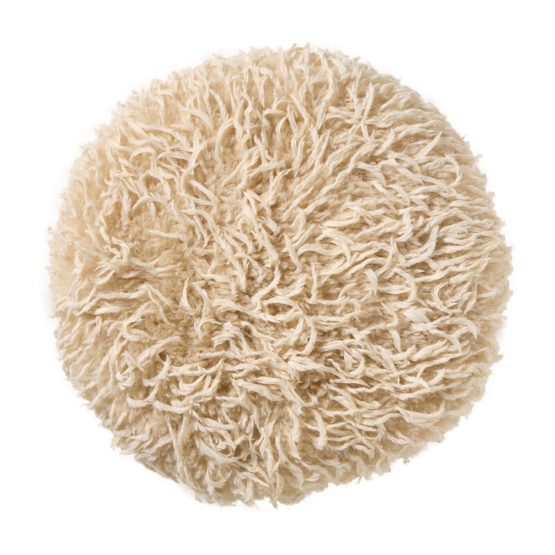 Kussen harig rond - beige - ø40 cm van Xenos