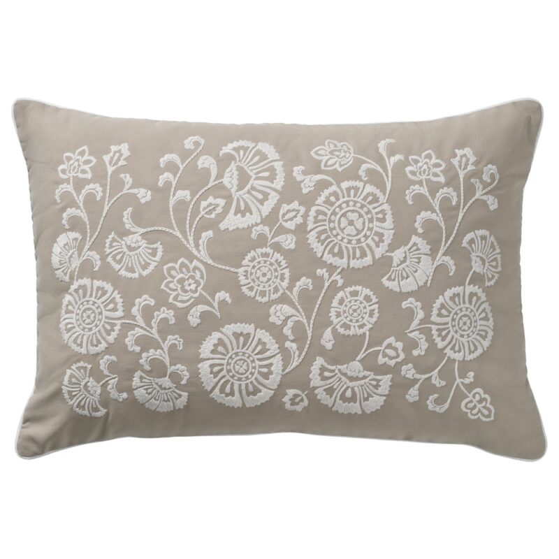 MURSENAP Kussen - beige wit/borduursel 40x58 cm van IKEA