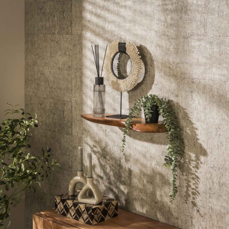 Organische Wandplank Lavar Acaciahout, 60cm van Sohome