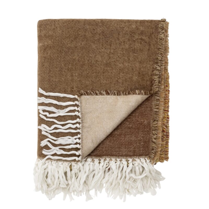 Plaid Ara 150 x 130cm, kleur Bruin van Sohome