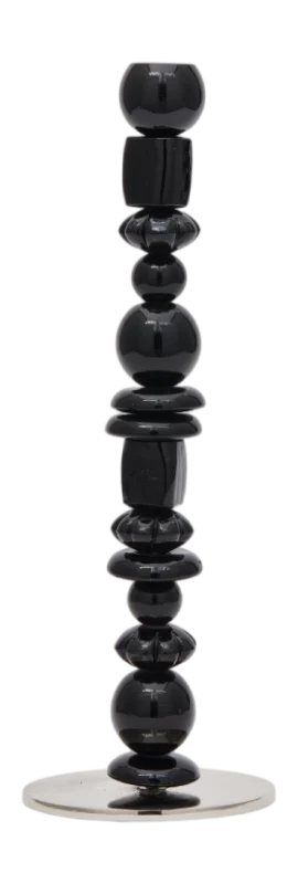 POLSPOTTEN Beads Kandelaar H 34 cm - Zwart van fonQ