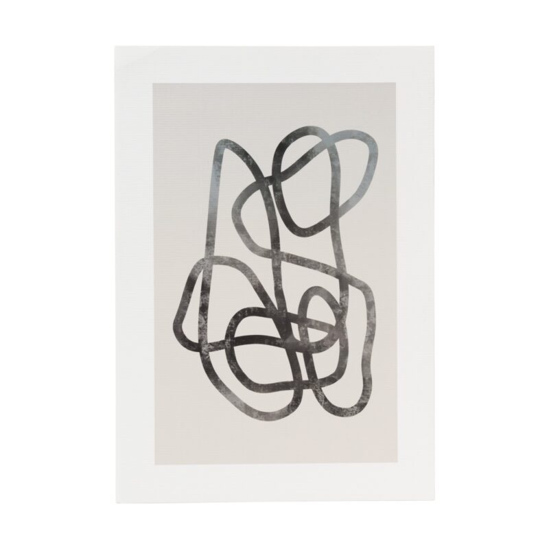 Poster abstract 1 - beige/zwart - 21x30 cm van Xenos