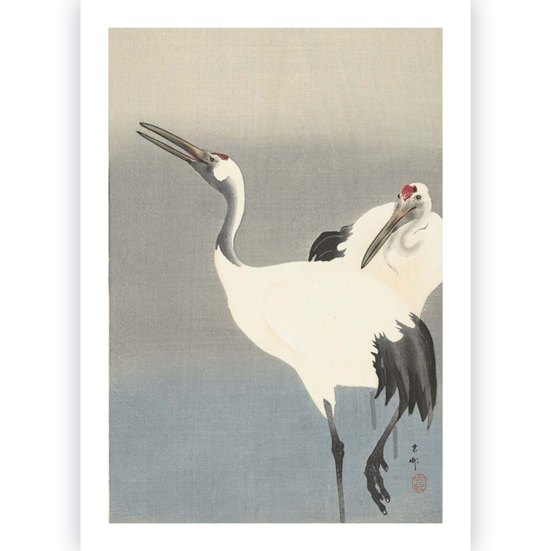 Poster Ohara Koson - Kraanvogel 70x100 cm van Loods 5