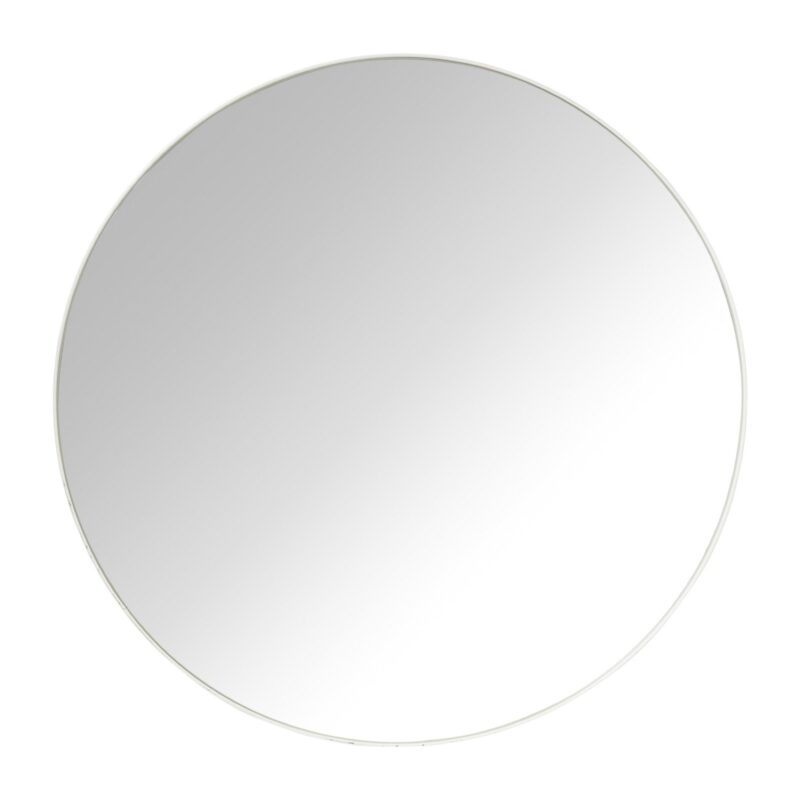 Ronde spiegel met witte lijst - ø80 cm van Xenos