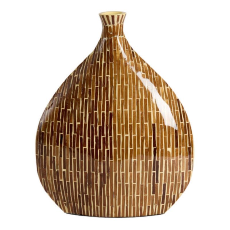 Vaas Lorca Bamboe, 32cm, kleur Bruin van Sohome