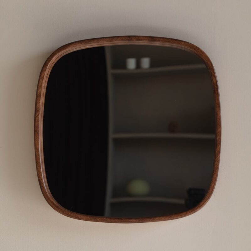 Vierkante Spiegel Rania Rubberhout, 50 x 50cm van Sohome