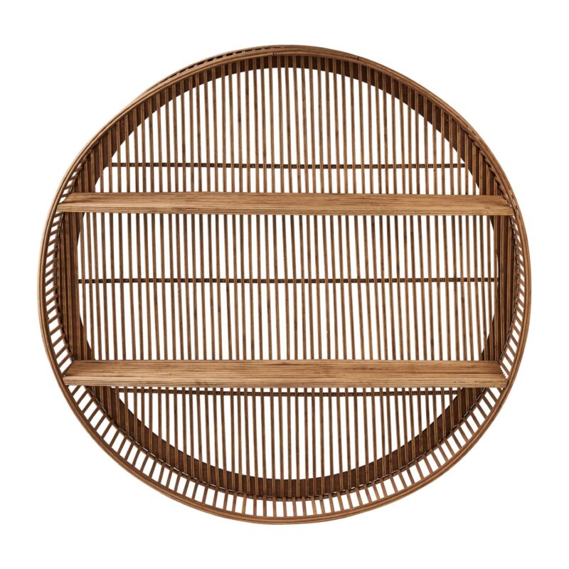 Wandkastje bamboe rond - ø75x12.5 cm van Xenos