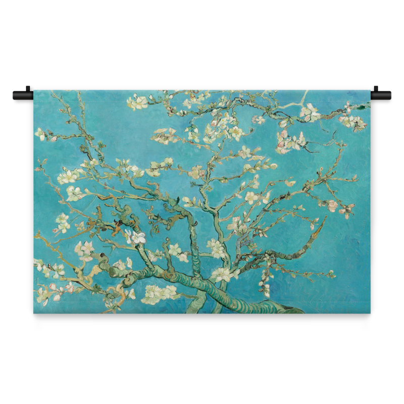 Wandkleed Amandelbloesem, Vincent van Gogh 210 x 150 cm van Loods 5