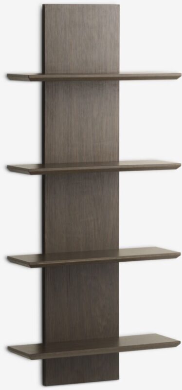 Wandplank BORUM 4 schappen donker eiken kleur van JYSK