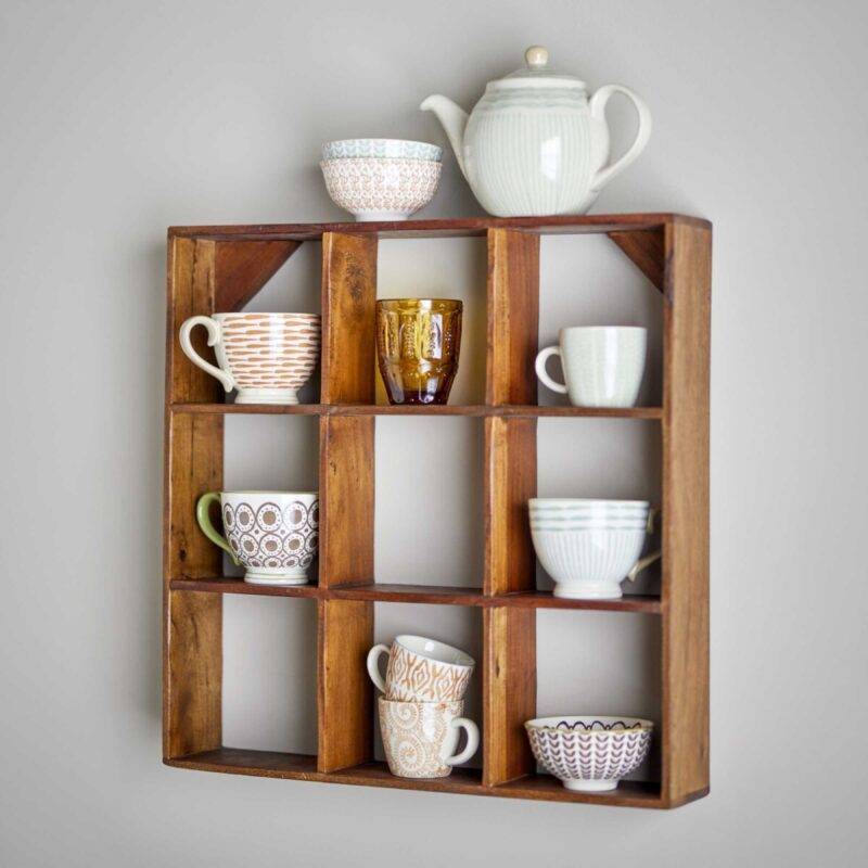 Wandrek Tilo Gerecycled hout, 53 x 53cm van Sohome