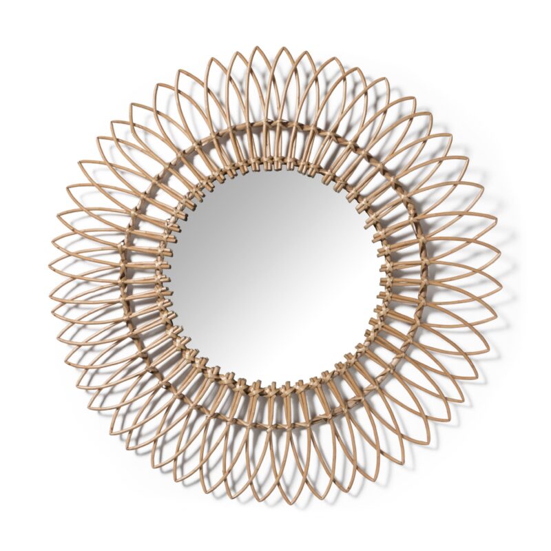 Zonnespiegel rotan - ø76 cm van Xenos